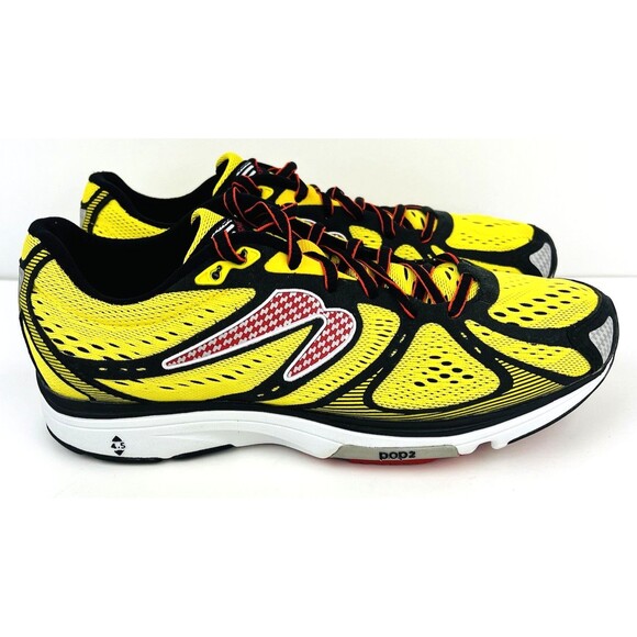 Newton Kismet Mens Sneakers Size 8 Yellow Red Mesh Running Shoes MO11915 - Picture 1 of 11